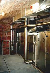 central ventilation station in the basement
